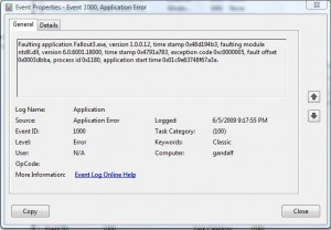 Fallout 3 Error Message - click to embigen