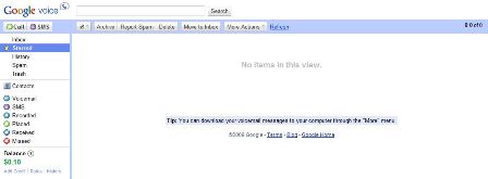 Google Voice UI (click to enlarge)