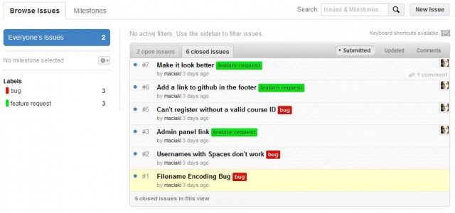Github Issues System
