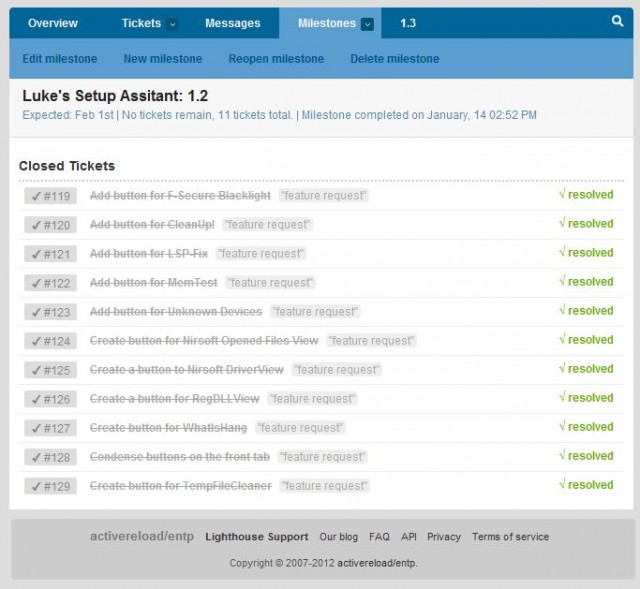 Lighthouse App Bug Tracking