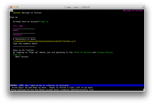 Twitter: Mobile Login