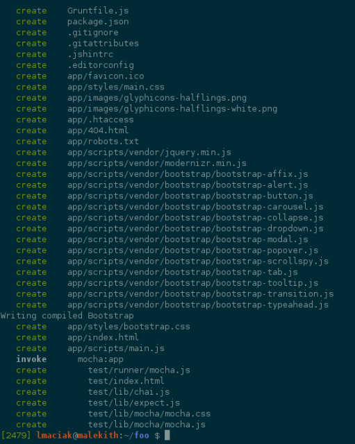 yeoman generated files