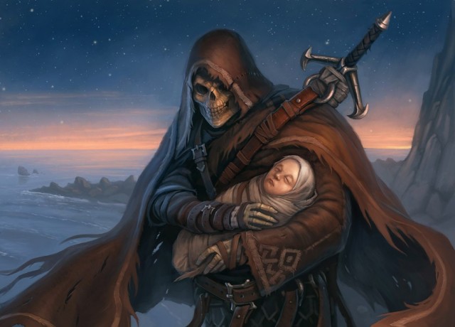 Unded man taking care of his grand-son.