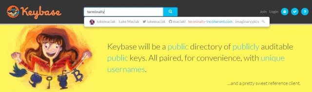 Keybase is searchable