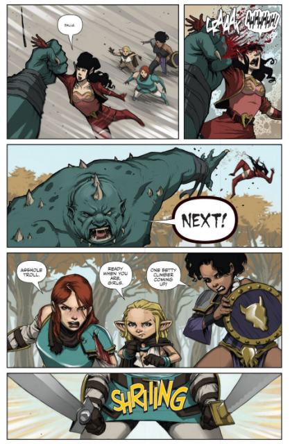 The series has no shortage of violence and gore.